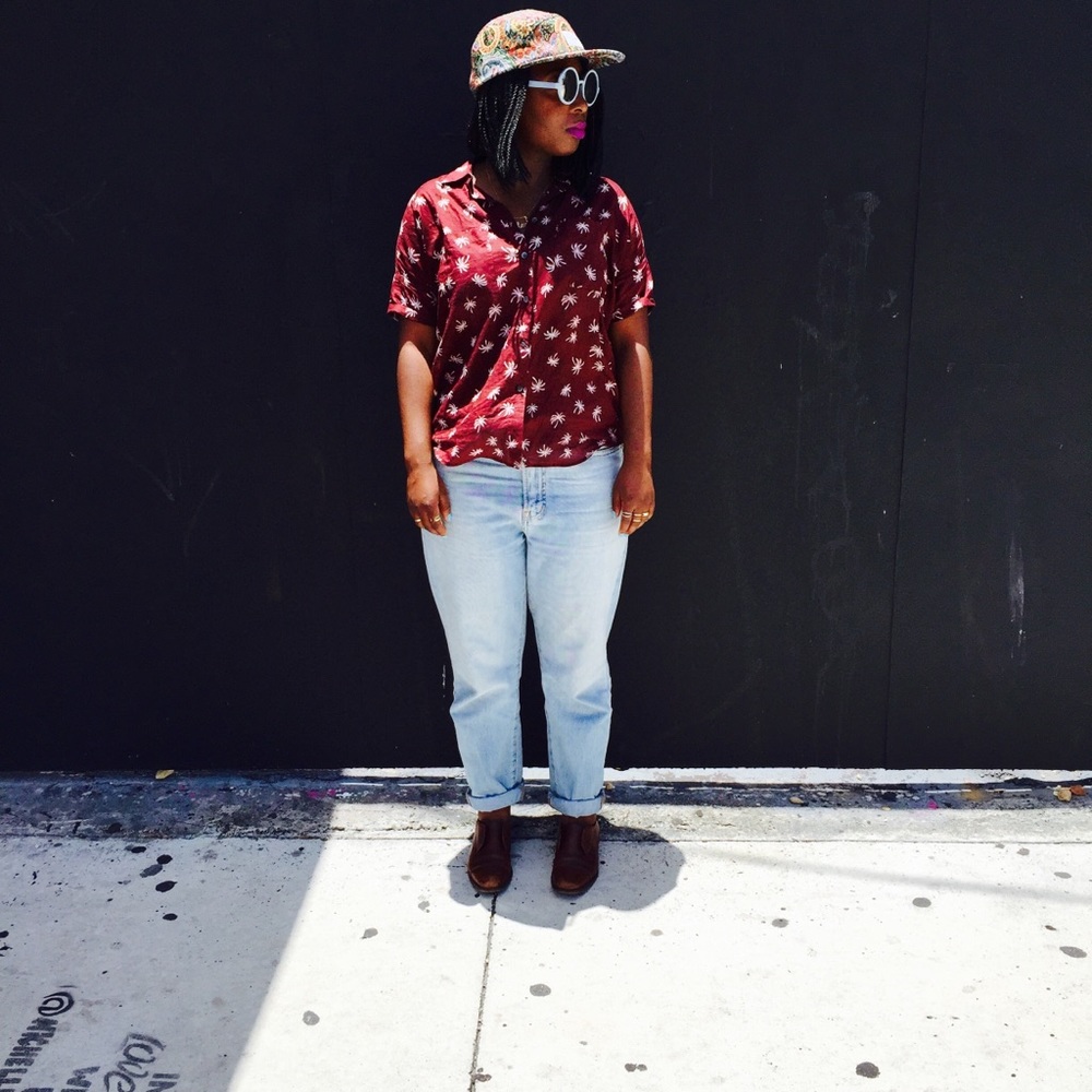 Madewell Palm tree Courier Shirt